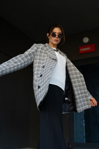 Брюки, жакет, топ Luna 127 белый_черный - фото 15