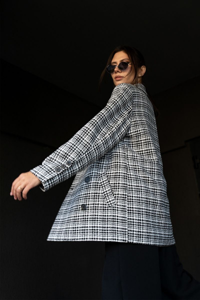 Брюки, жакет, топ Luna 127 белый_черный - фото 14