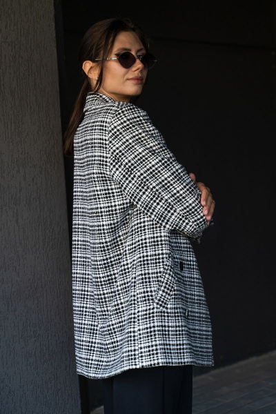 Брюки, жакет, топ Luna 127 белый_черный - фото 9