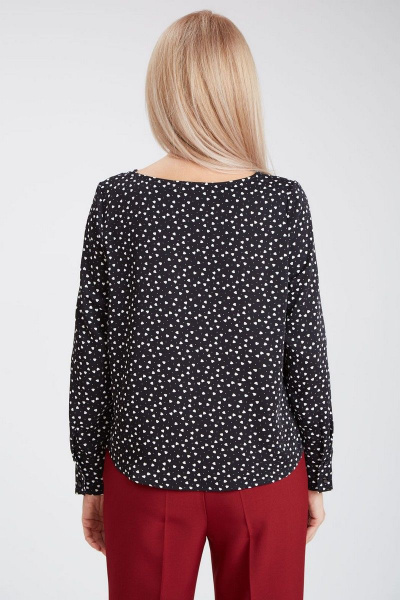 Блуза свободного силуэта с принтом и овальным вырезом IVARI 417/1 принт"сердечки" - фото 7