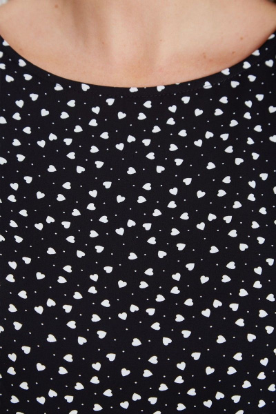 Блуза свободного силуэта с принтом и овальным вырезом IVARI 417/1 принт"сердечки" - фото 6