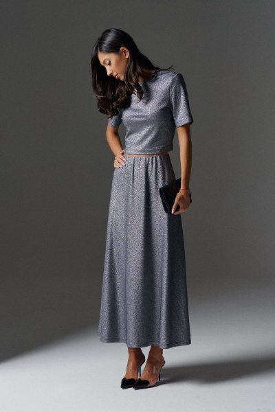 Юбка нарядная свободного кроя из трикотажа ANNETE A1122 - фото 1