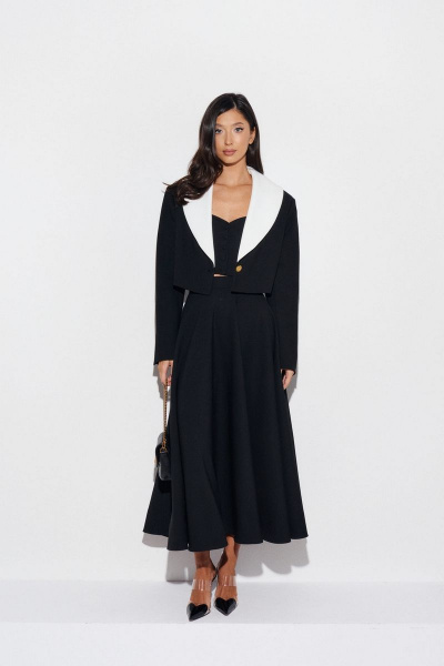 Юбка свободного кроя с подкладкой из полотна ANNETE A1127 - фото 4