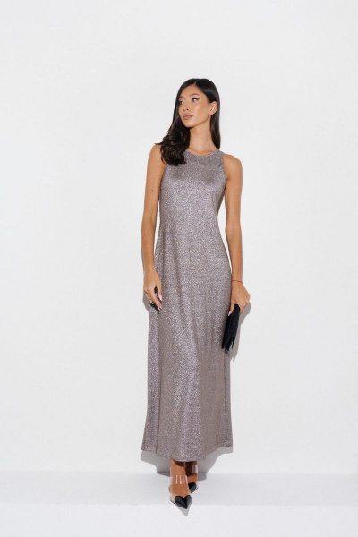 Нарядное платье из трикотажа с люрексом и полуприлегающим силуэтом ANNETE A3451 - фото 1