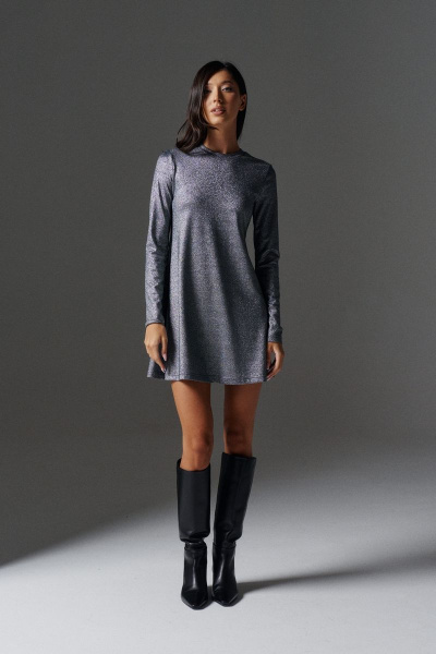 Нарядное платье из полотна с люрексовой нитью и полуприлегающим силуэтом ANNETE A3458/1 - фото 1