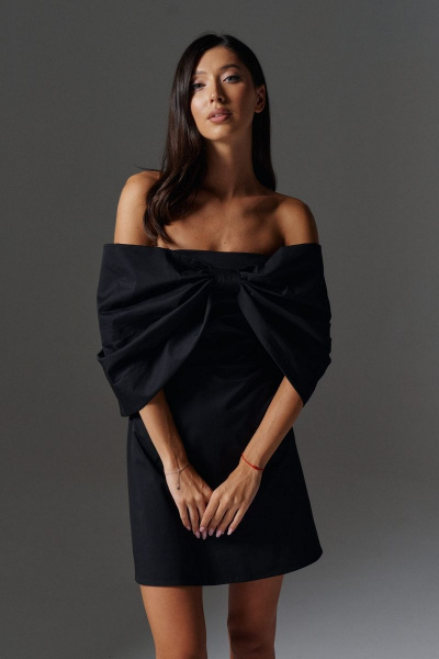 Платье нарядное полуприлегающего силуэта с бантом ANNETE A3472 - фото 2