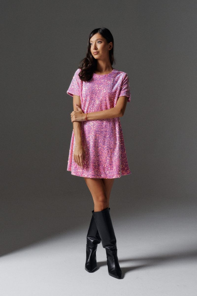 Платье нарядное с пайетками полуприлегающего силуэта ANNETE A3475 - фото 3