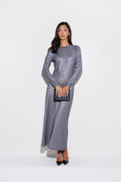 Платье с люрексовой нитью и прилегающим своим стилем ANNETE A3480 - фото 3