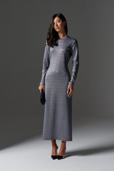 Платье с люрексовой нитью и прилегающим своим стилем ANNETE A3480 - фото 2