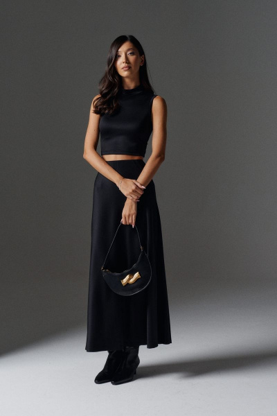 Нарядный комплект: топ и юбка в черном цвете ANNETE A4172 - фото 2