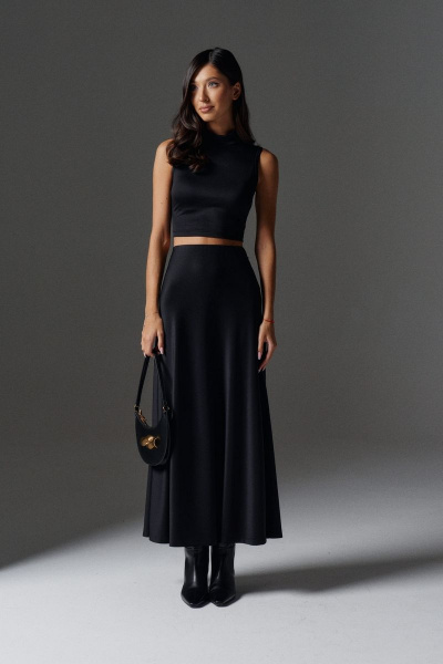 Нарядный комплект: топ и юбка в черном цвете ANNETE A4172 - фото 1