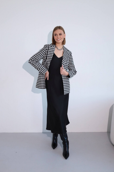 Женский жакет в стиле деловой классики с пуловерой PUR PUR 11-236/2 - фото 4