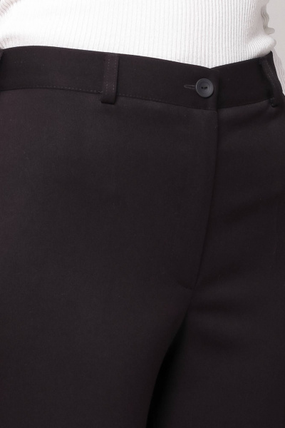 Классические брюки со стрелками и спиновой резинкой Соджи 557 черный - фото 4