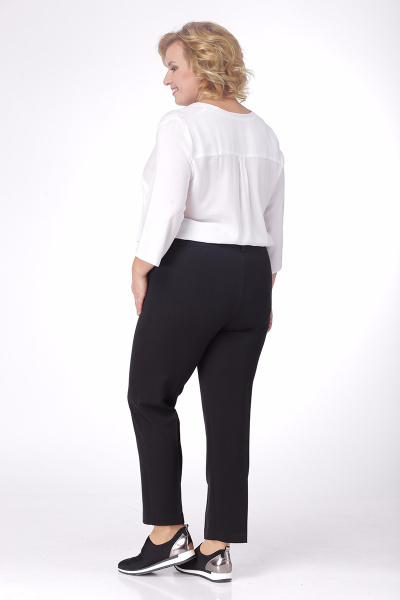 Брюки 7/8 из ткани для деловых и повседневных образов DNM 026 черный - фото 2