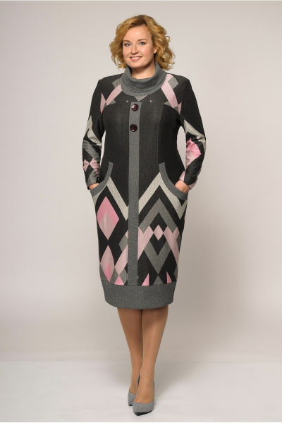 Платье GALEREJA 374 темно-серый - фото 1