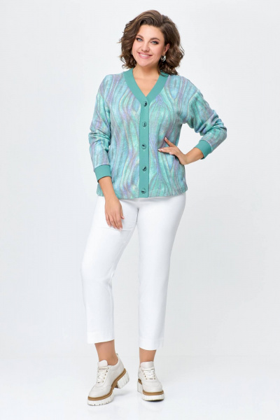 Джемпер Swallow 695.1 серо-мятный - фото 1