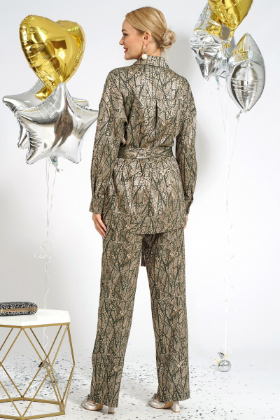 Блуза и брюки из текстиля для нарядных образов Alani Collection 2028 - фото 2