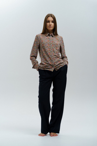 Блуза Manika Belle 328А01/22 молочный шоколад - фото 7