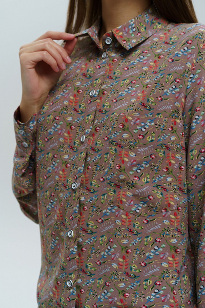 Блуза Manika Belle 328А01/22 молочный шоколад - фото 5