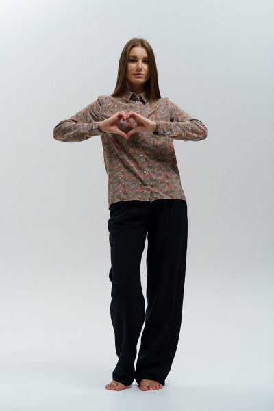 Блуза Manika Belle 328А01/22 молочный шоколад - фото 4