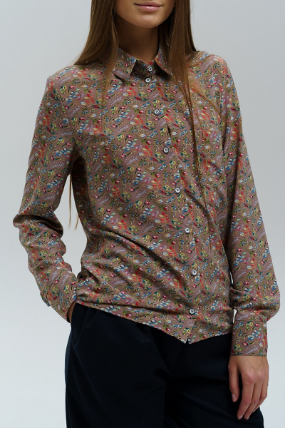 Блуза Manika Belle 328А01/22 молочный шоколад - фото 3