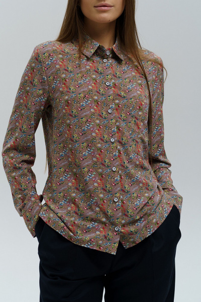 Блуза Manika Belle 328А01/22 молочный шоколад - фото 2