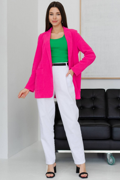 Брюки с высокой посадкой из хлопка для повседневного стиля Ivera 2046 белый - фото 1