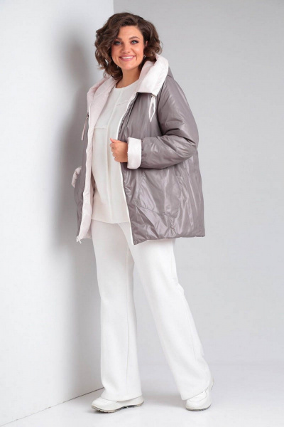 Куртка Диомант 1914 беж+какао - фото 5