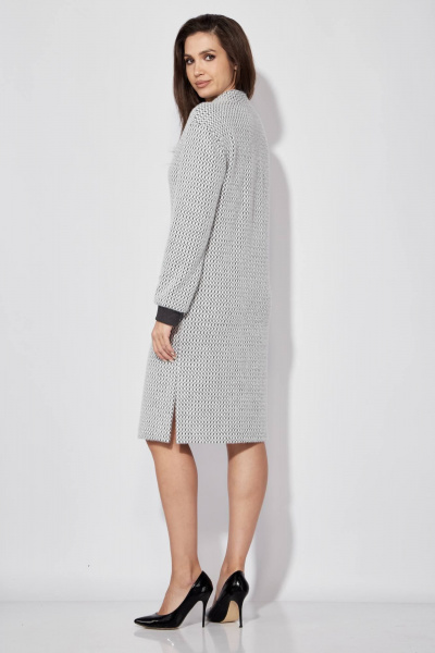Прямое демисезонное платье из трикотажа TAiER 1246 серый - фото 5