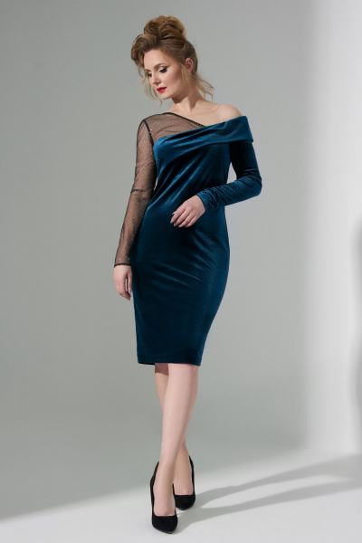 Платье Euromoda 486 бирюза - фото 1