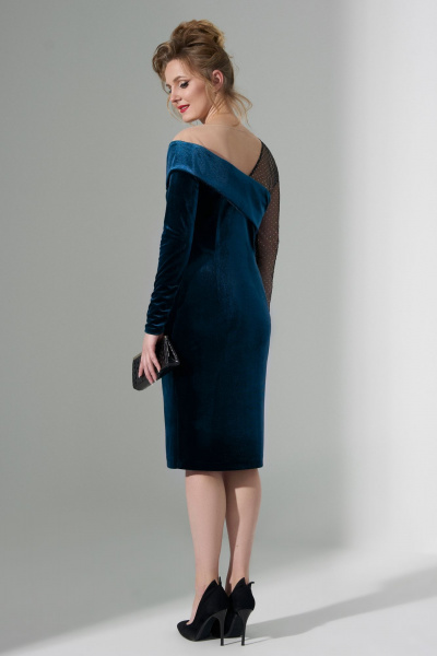 Платье Euromoda 486 бирюза - фото 2