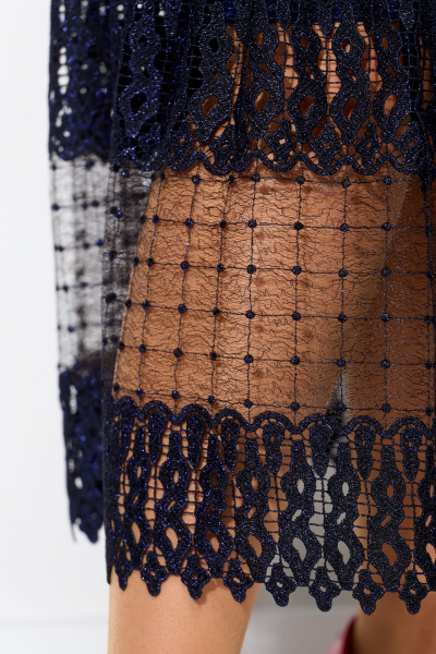 Платье-футляр и гипюровое платье с кружевами нарядный комплект Solomeya Lux 955 черный - фото 5