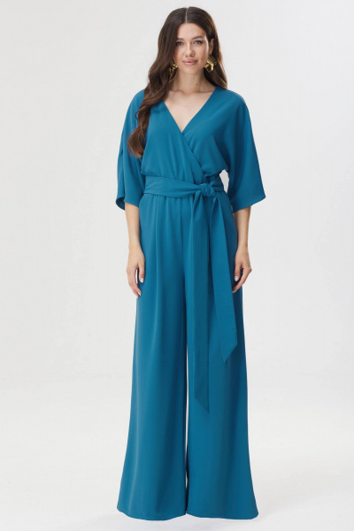 Комбинезон нарядный с расширенными брюками и запахом Lyushe 3615 - фото 1