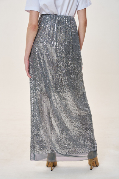 Юбка FLAIM 1025.01 серебро - фото 15