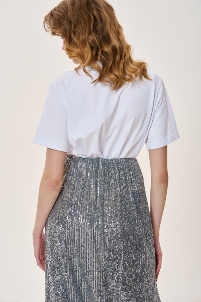 Юбка FLAIM 1025.01 серебро - фото 14