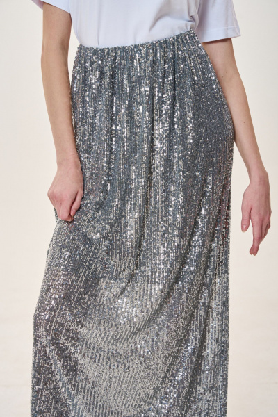 Юбка FLAIM 1025.01 серебро - фото 12