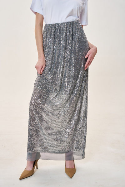 Юбка FLAIM 1025.01 серебро - фото 11