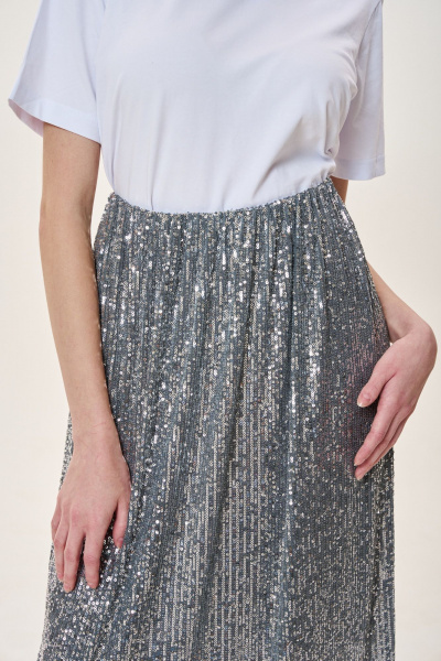 Юбка FLAIM 1025.01 серебро - фото 10
