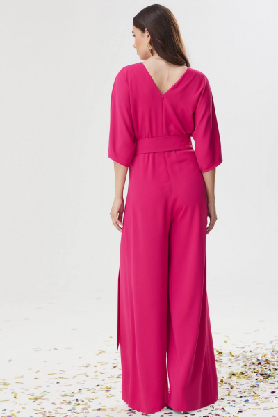 Комбинезон из струящейся ткани с поясом и вырезом на спине Lyushe 3635 - фото 6