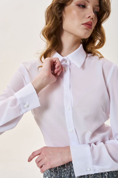 Рубашка FLAIM 1003.02 белый - фото 7