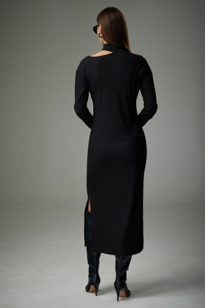 Демисезонное платье с капелькой на одно плечо и разрезами N.O.W. 1339-1 - фото 2