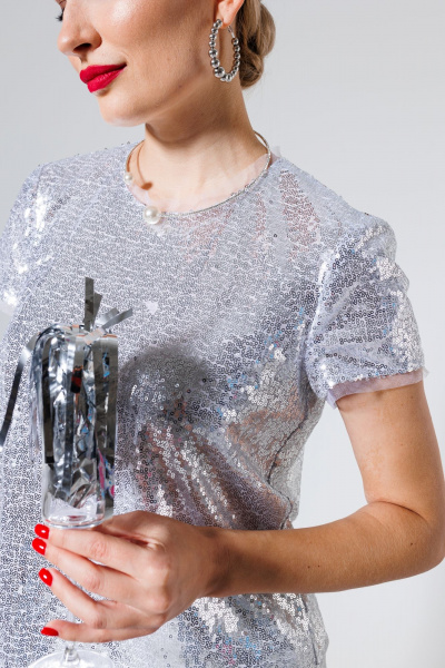 Блуза KOKOdea 4.50 серебро - фото 4