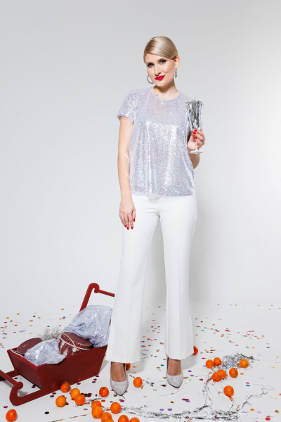 Блуза KOKOdea 4.50 серебро - фото 1