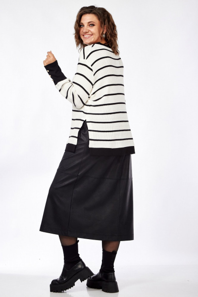 Юбка из эко-кожи с разрезами и карманами Jurimex 3026 - фото 7