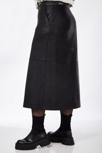 Юбка из эко-кожи с разрезами и карманами Jurimex 3026 - фото 6