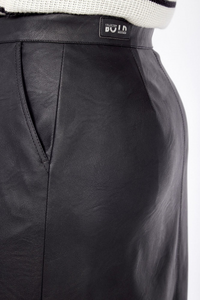 Юбка из эко-кожи с разрезами и карманами Jurimex 3026 - фото 5