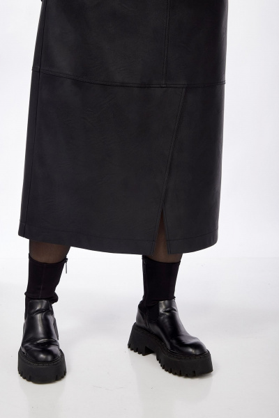 Юбка из эко-кожи с разрезами и карманами Jurimex 3026 - фото 3