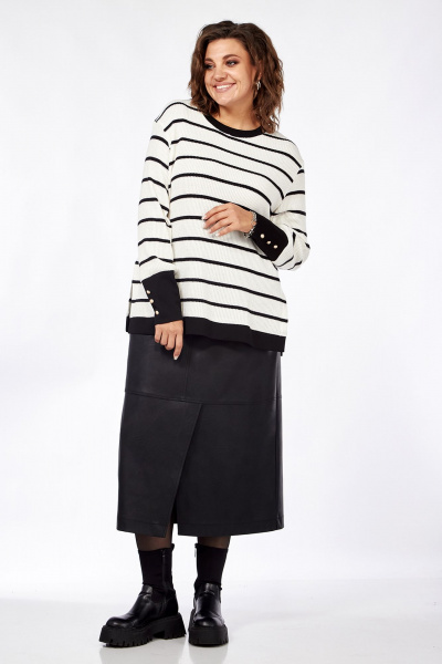 Юбка из эко-кожи с разрезами и карманами Jurimex 3026 - фото 1