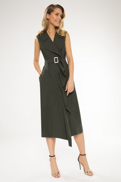 Платье LaVeLa L10111 темно-зеленый - фото 1