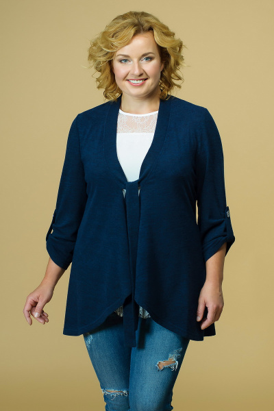 Кардиган Медея и К 1726 тем.синий - фото 1